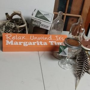 Novelty Mason Jar Martini Glass and Margarita Signage